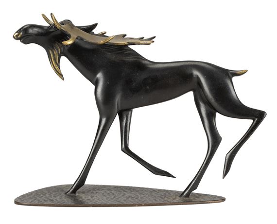 Richard Rohac | RICHARD ROHAC AUSTRIAN BRONZE MOOSE FIGURE | MutualArt