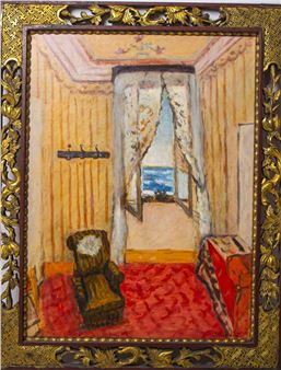 Interieur m. Blick durch ein Fenster auf das Meer - Julia Vasileva