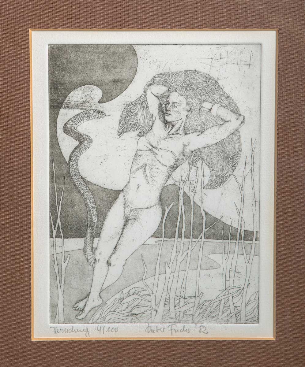 Artwork by Peter Fuchs, "Versuchung", Made of Lithograph