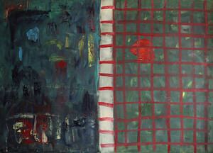 Csaba Nemes: Self-Portrait - Between the Clock and the Bed - Knoll Galerie Budapest