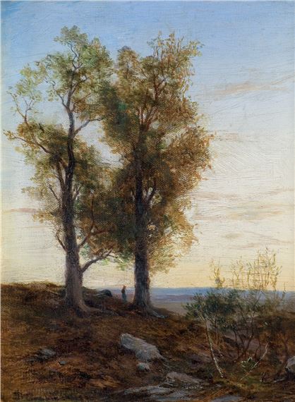 PEJZAŻ ROMANTYCZNY by Henryk Grabiński, 1887