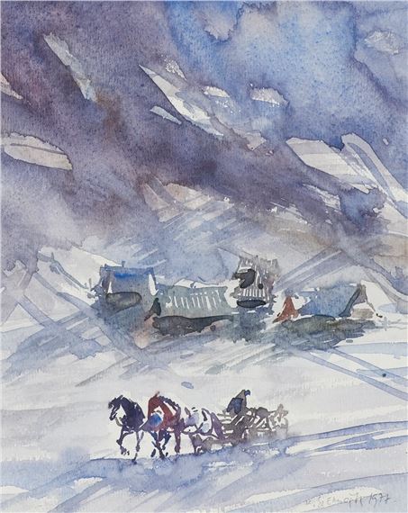 ZIMOWE ŚWIATŁO by Kazimierz Szemioth, 1977