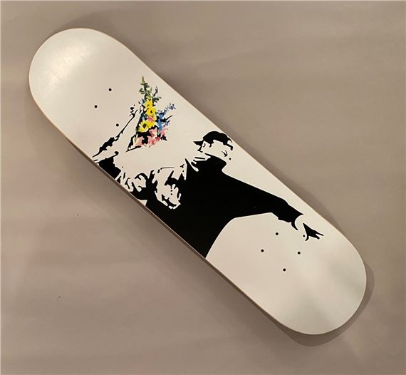 BANKSY FLOWER BOMBER スケボーデッキ Banksy | Skateboard deck (2017) | MutualArt