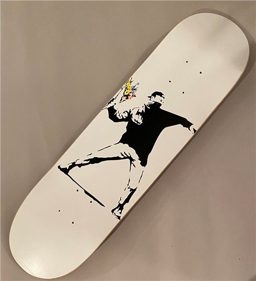 BANKSY SKATEDECK LOVE IN THE Skateboard Banksy | Skateboard deck