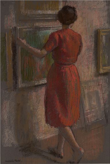 THE RED DRESS by Arthur Ralph Middleton Todd