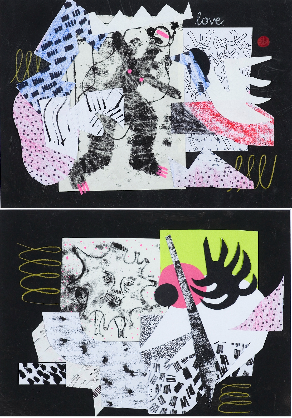 Artwork by Monika Gil, PARA KOLAŻY, Made of mixed technique on paper