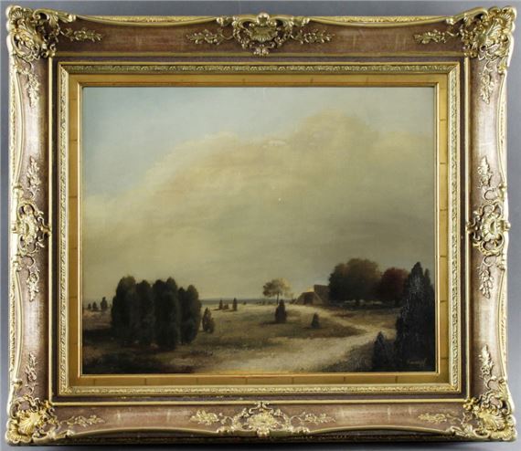 Schafstall bei Wilsede im Herbst by Karl Kämpf, 20. Jahrhundert