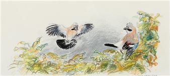 Forest scene with two jays - Jens Gregersen