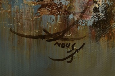 Artwork by Anoush Rahnavardkar, The ferryman, Made of oil / canvas