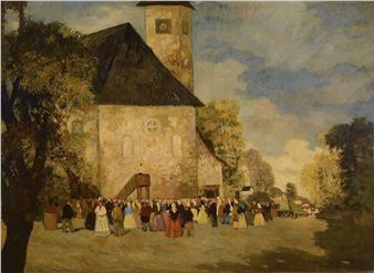 going to church - Hans Ruzicka-Lautenschläger