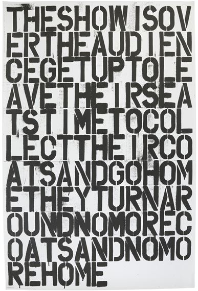 Untitled (The Show is Over) by Felix González-Torres, 1993