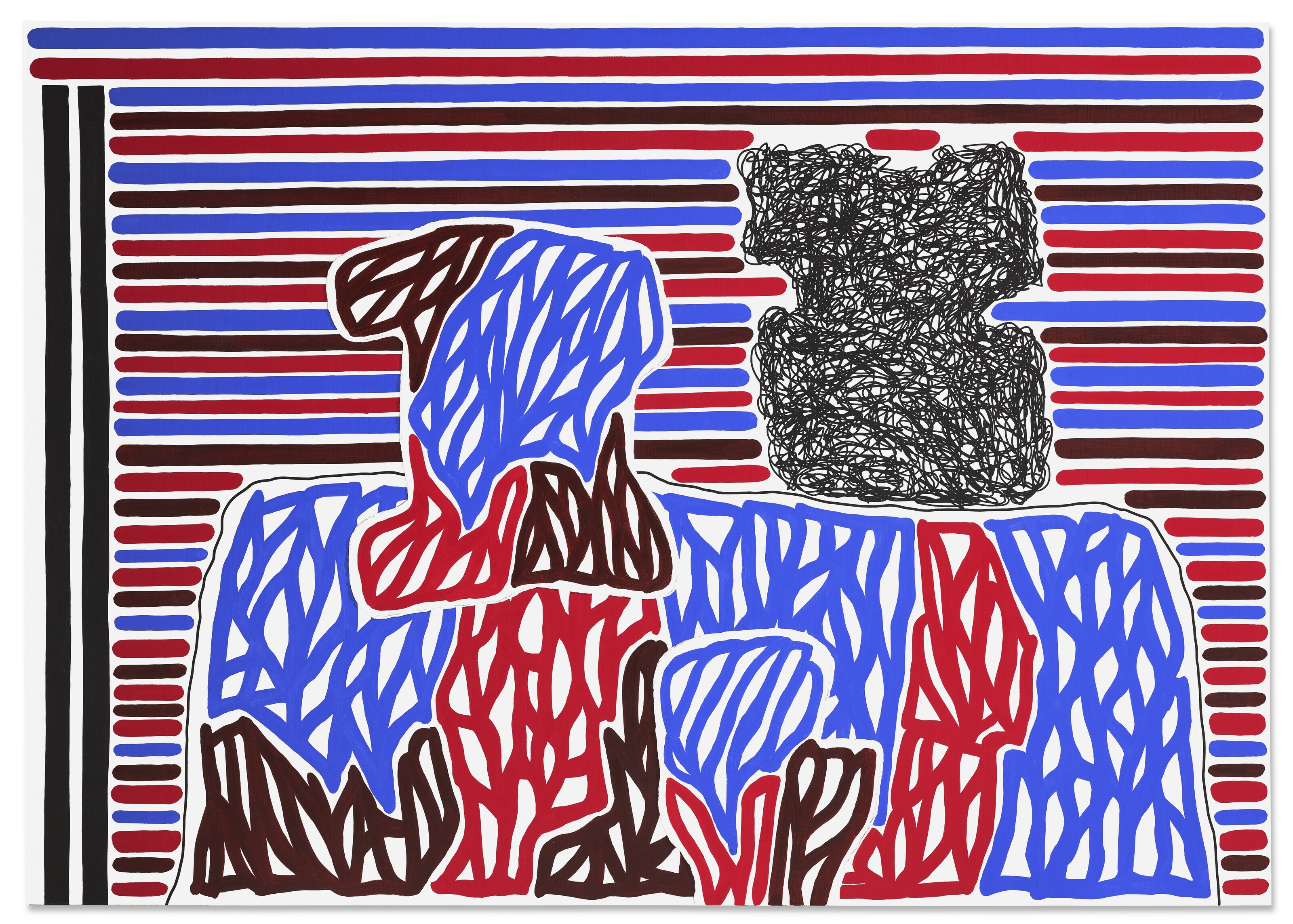 Artwork by Jonathan Lasker, Swank Sadness, Made of oil on linen