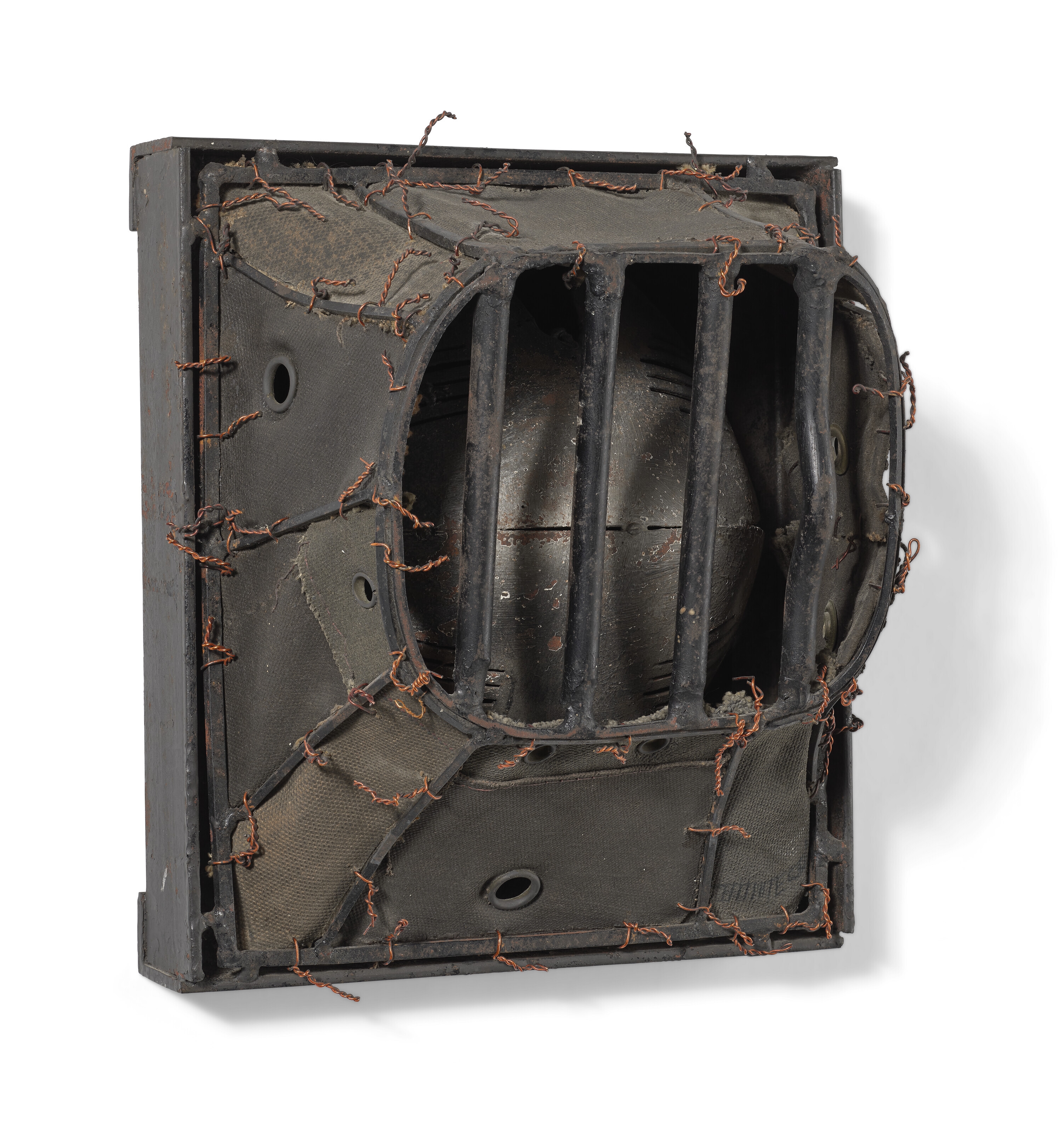 Artwork by Lee Bontecou, Untitled, Made of welded steel, canvas and wire
