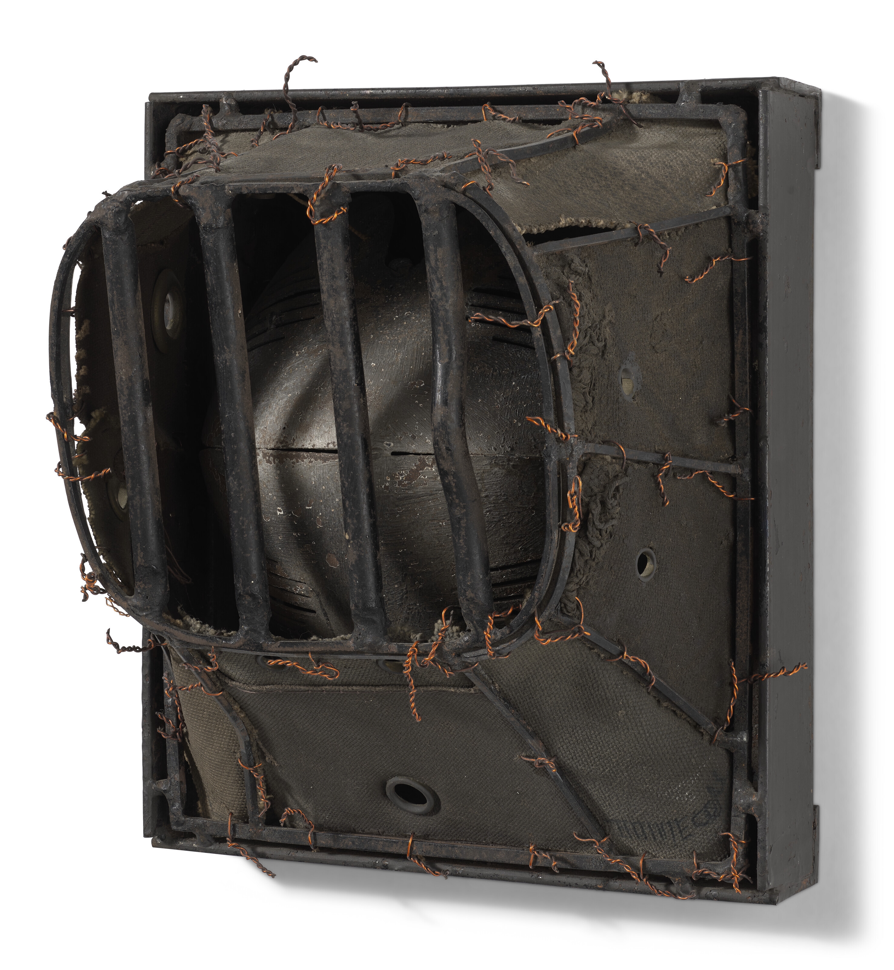 Artwork by Lee Bontecou, Untitled, Made of welded steel, canvas and wire