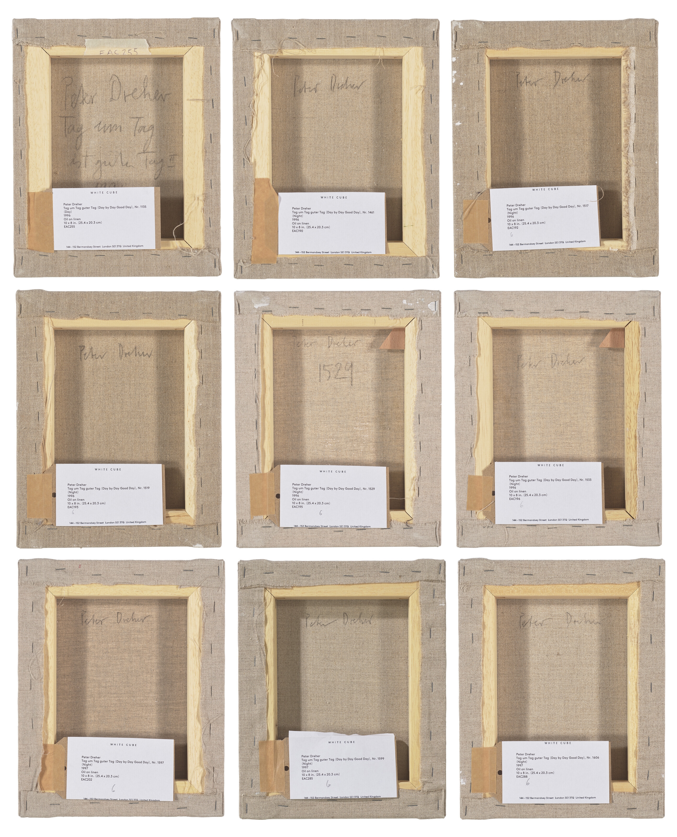 Artwork by Peter Dreher, Tag um Tag guter Tag (Day by Day Good Day), Made of oil on linen