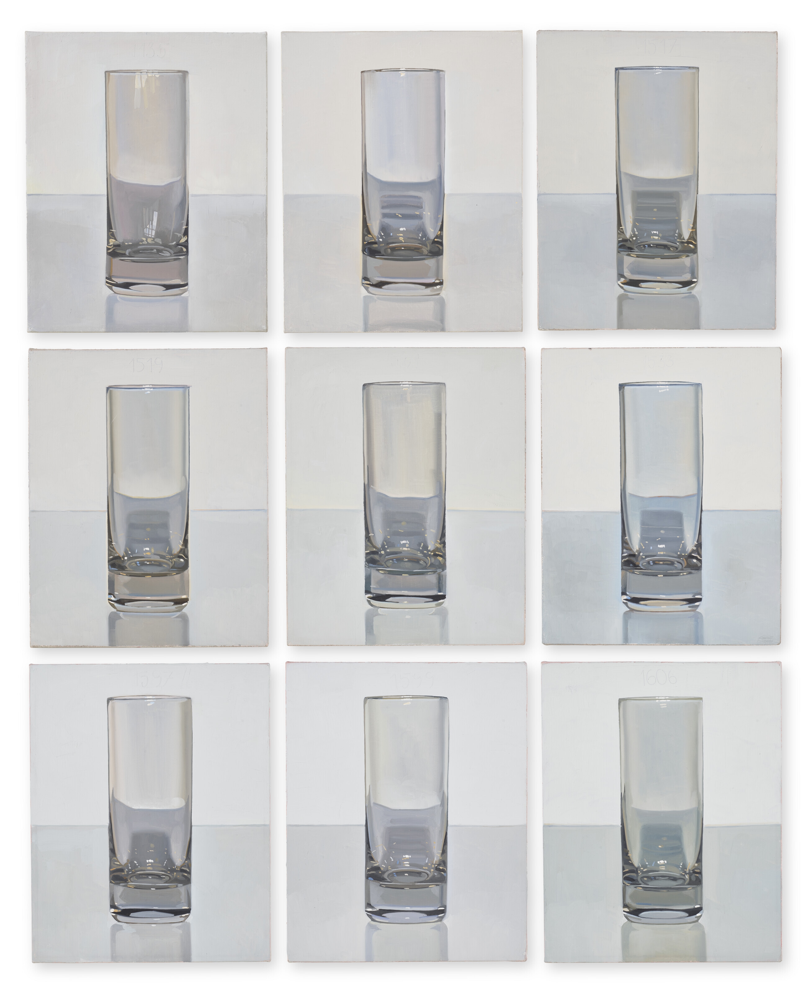 Artwork by Peter Dreher, Tag um Tag guter Tag (Day by Day Good Day), Made of oil on linen