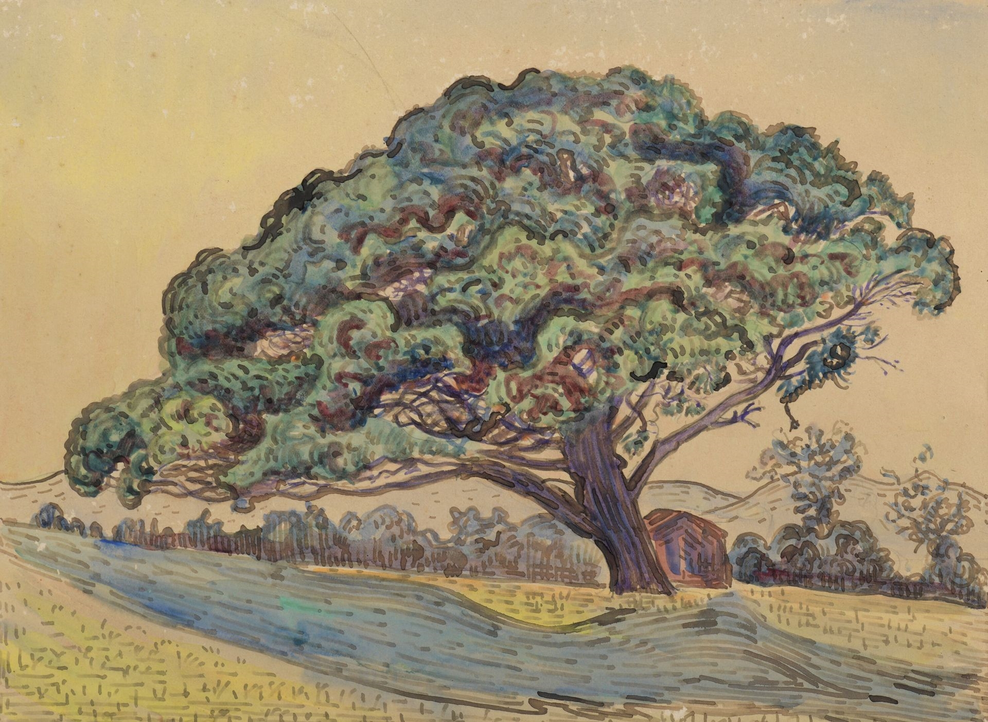 ARTCANVAS The Bonaventure Pine 1893 Canvas Art Print by Paul Signac 
