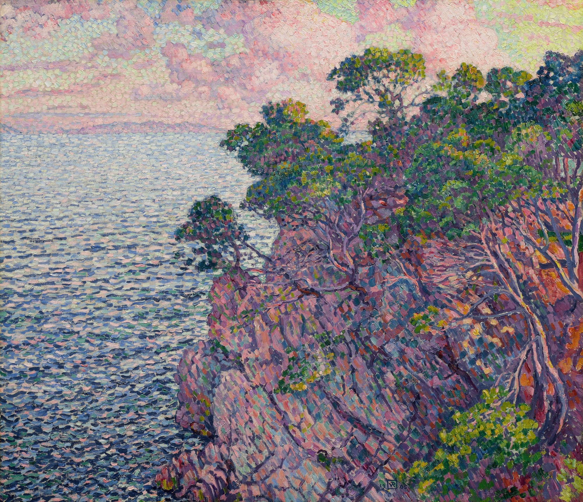Artwork by Théo van Rysselberghe, La pointe du Rossignol (Cap Layet), Made of oil on canvas