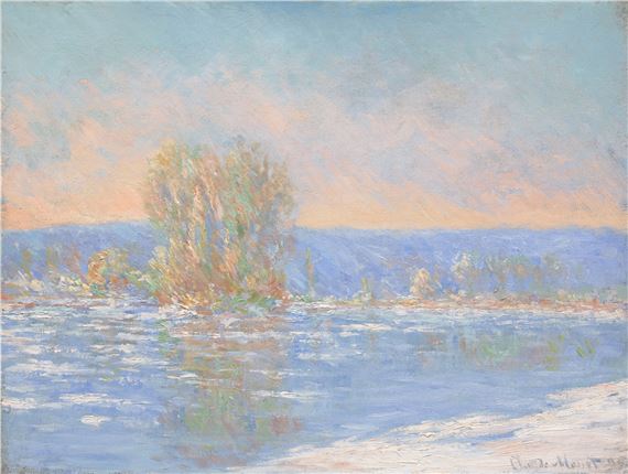 Glaçons, environs de Bennecourt by Claude Monet, dated 93