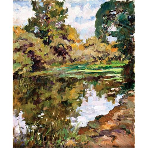 Paisaje con río by Ramón Estalella