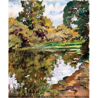 Paisaje con río - Ramón Estalella