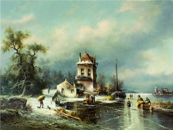 Winter Landscape by Ludwig Muninger