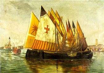 Ship in Venice Grand Canal - Eugene Meeks