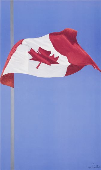 Canadian Flag by Charles Pachter, dated 1981