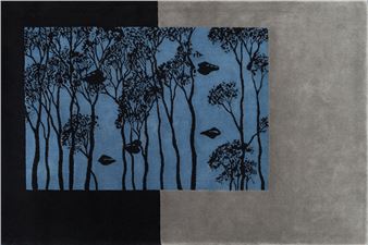 Reflection in Blue with Frog Head Shapes - Shaike Snir