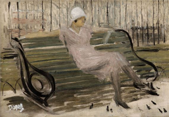 Woman with Sparrows by William Dobell, 1931