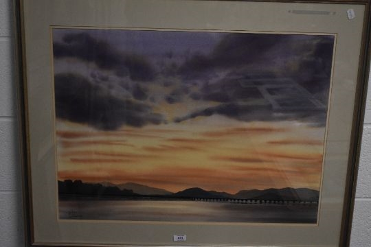 Jim Ridout | lakeland landscape at dusk | MutualArt
