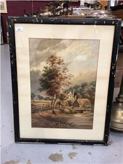 pair of Victorian landscape watercolours - H. R. Sylvester