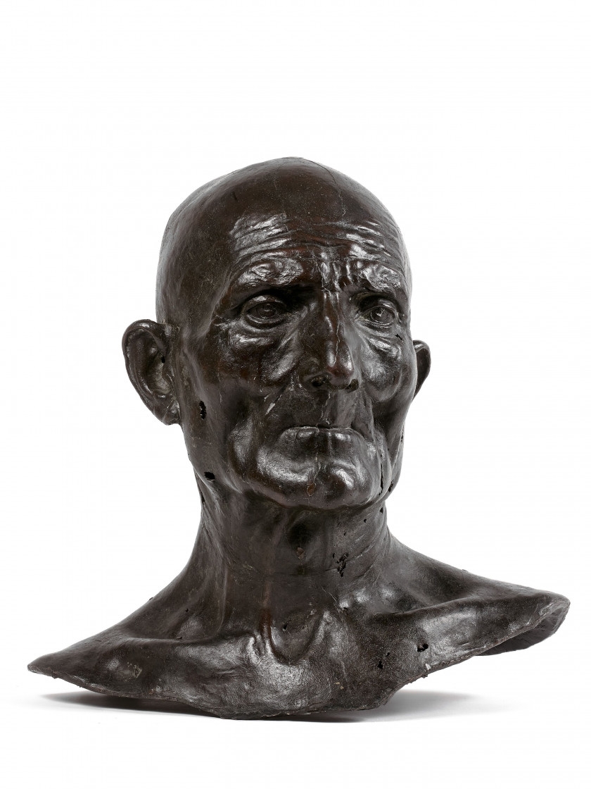 Tête d'homme by French School, 18th Century, 1766