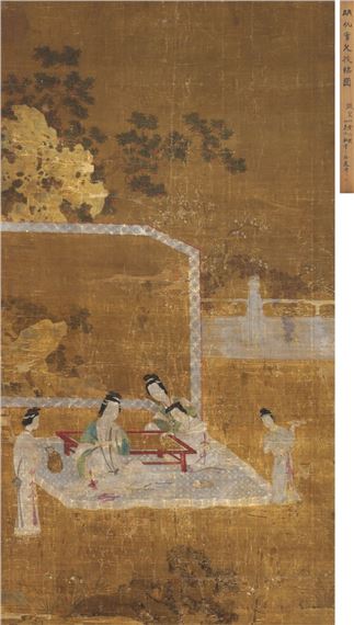 Embroidery Drawing by Qiu Ying