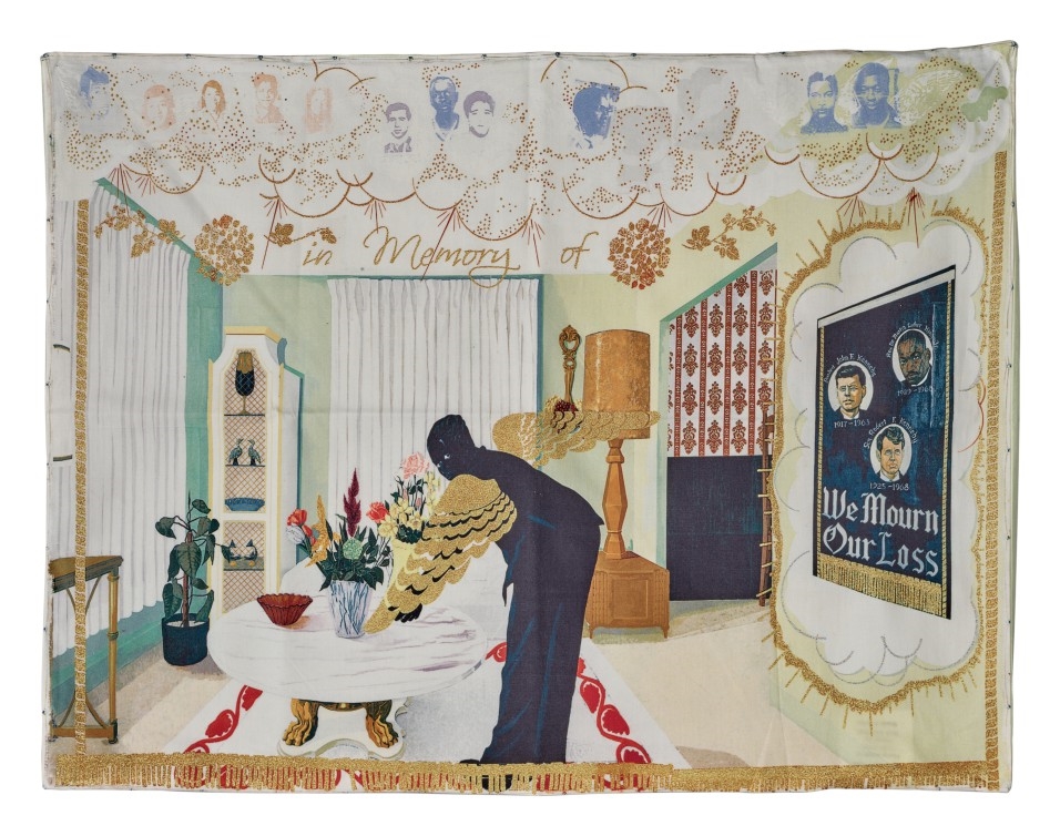 "Souvenir 1" Pillow Sham by Kerry James Marshall, Executed in 2017