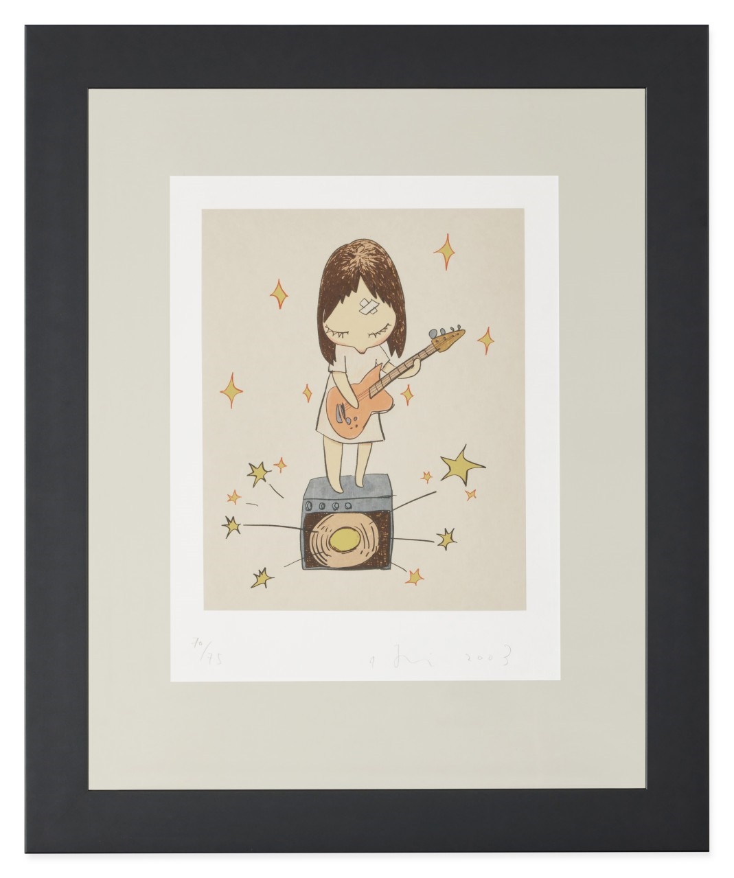 Signé Nara Yoshitomo - Guitar Girl - Certificat