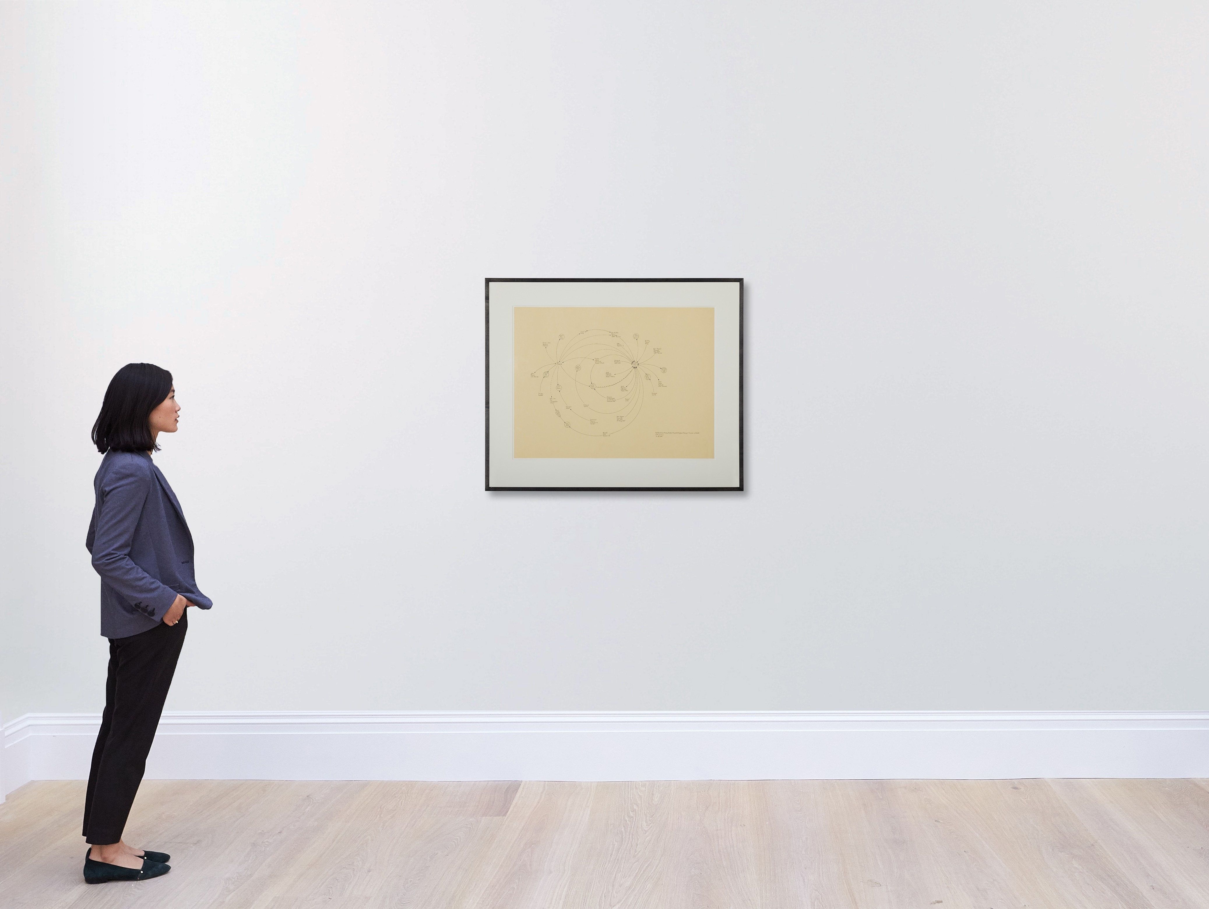 Artwork by Mark Lombardi, Ron Rewald & Bishop Baldwin Rewald Dillingham & Wong of Honolulu  (3rd version), Made of graphite on paper