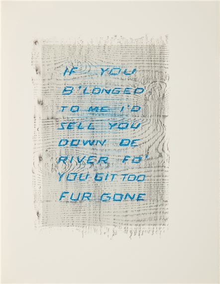 Sayings from Mark Twain's "Pudd'nhead Wilson" (Engberg & Banach 226-35) by Ed Ruscha, Executed in 1995