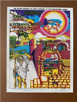 Misspelled Led Zepplin Salzar Poster - Frank Bettencourt