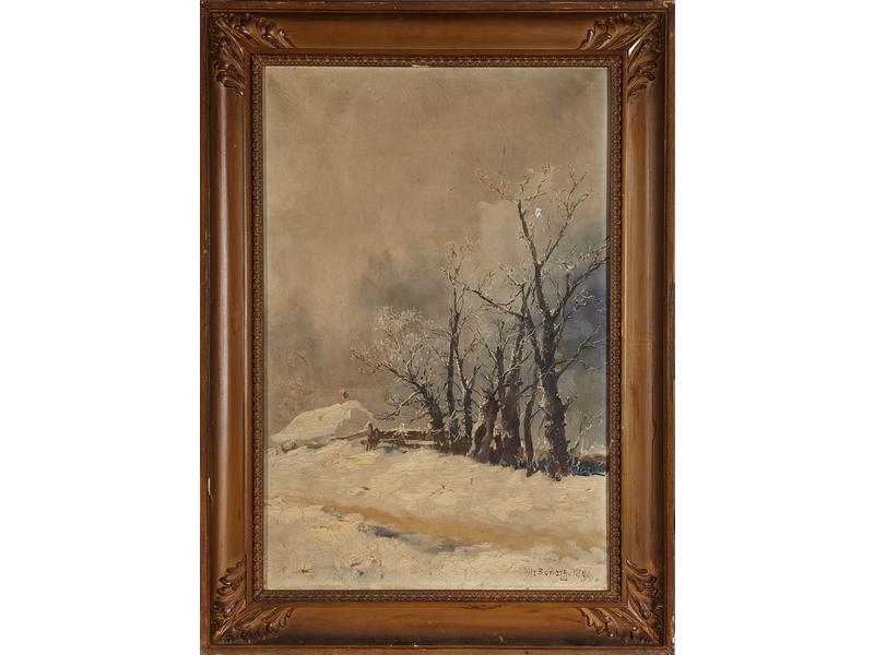 Władysław Bończa-Rutkowski | Paysage de Pologne sous la neige (1899 ...