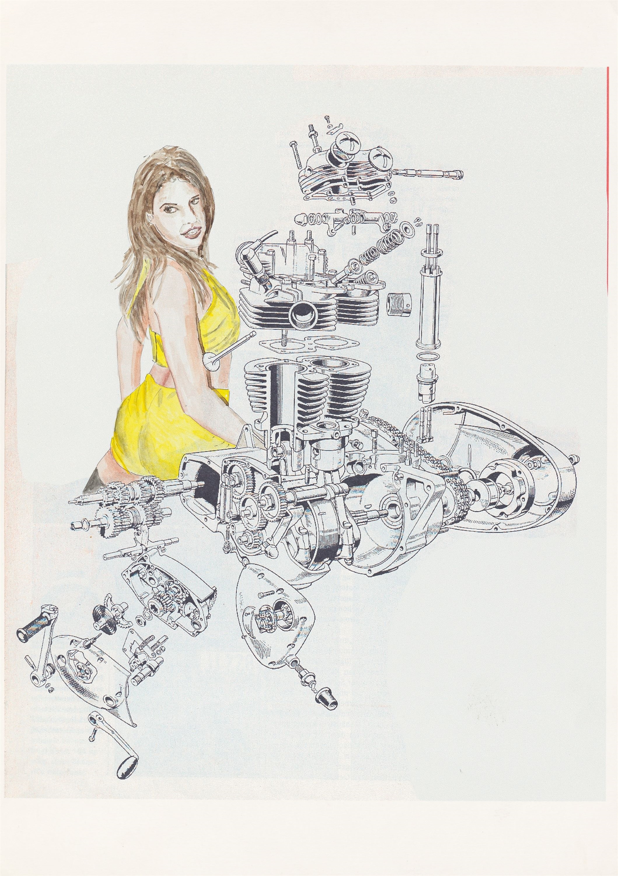 Artwork by Phillip Zaiser, Thomas Zipp, Untitled., Made of Watercolour over pencil and colour offset on paper