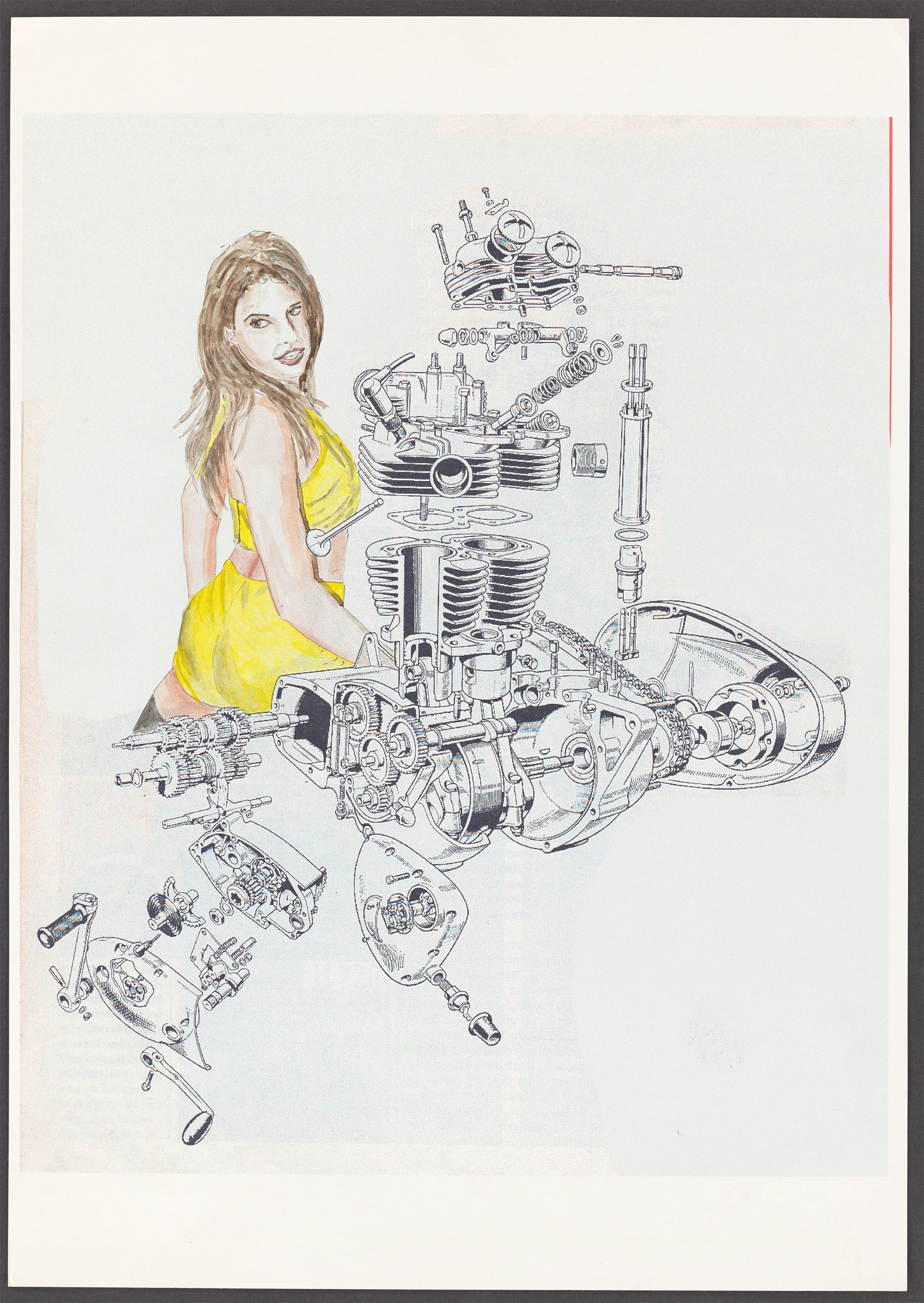 Artwork by Phillip Zaiser, Thomas Zipp, Untitled., Made of Watercolour over pencil and colour offset on paper