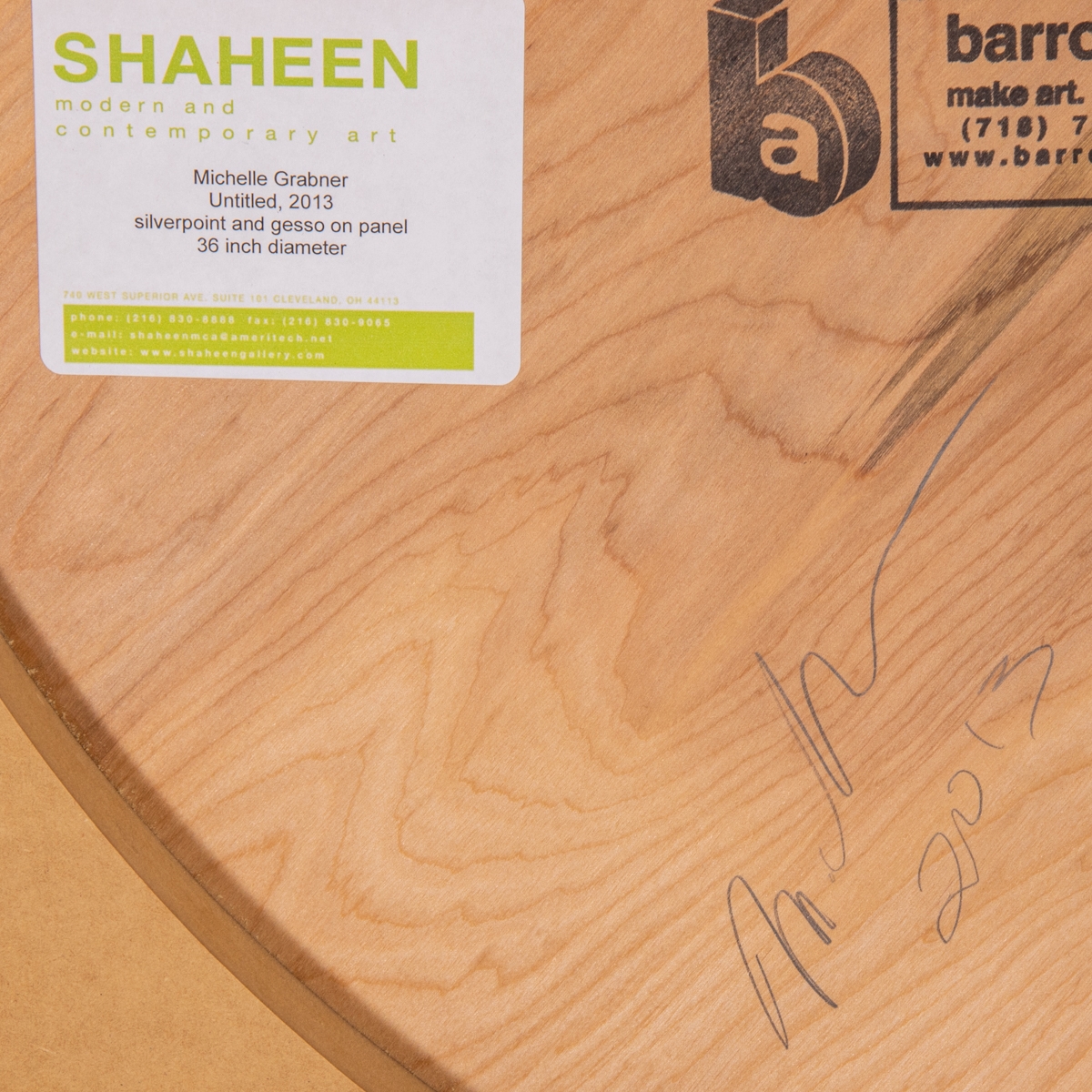 Artwork by Michelle Grabner, Untitled, Made of Silver point and gesso on panel