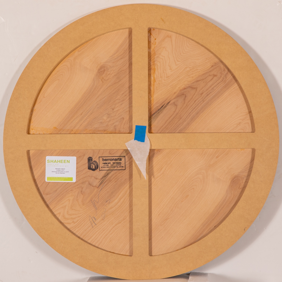 Artwork by Michelle Grabner, Untitled, Made of Silver point and gesso on panel