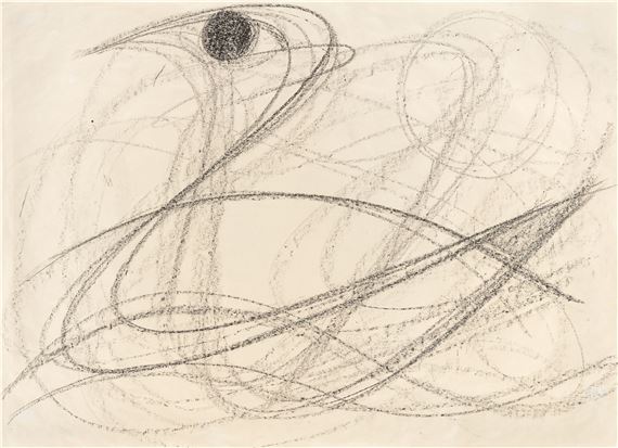 Drawing with curve. by Hermann Glöckner, 1961