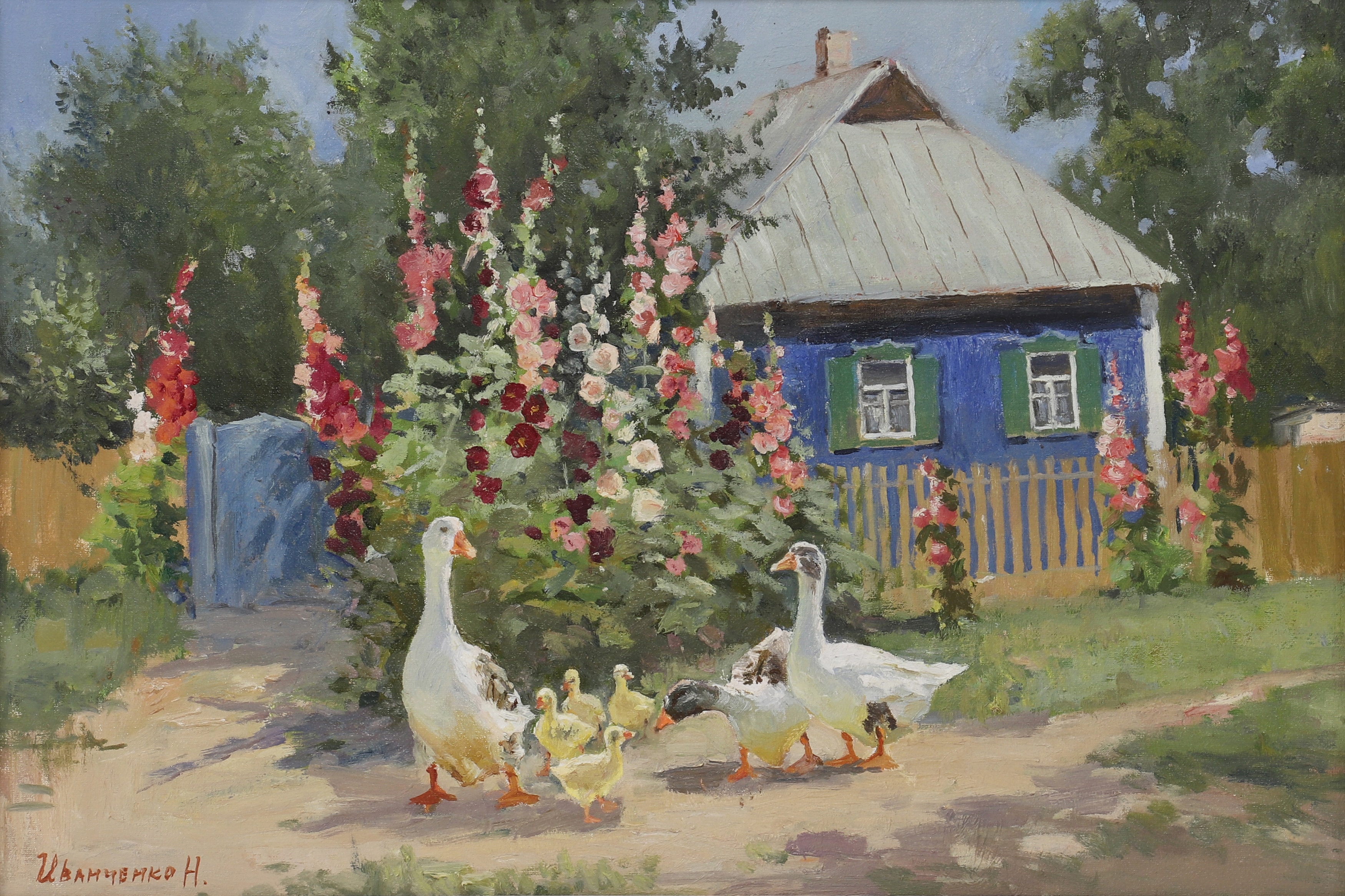 Artwork by Natalya Ivanchenko, The village view, Made of oil on canvas