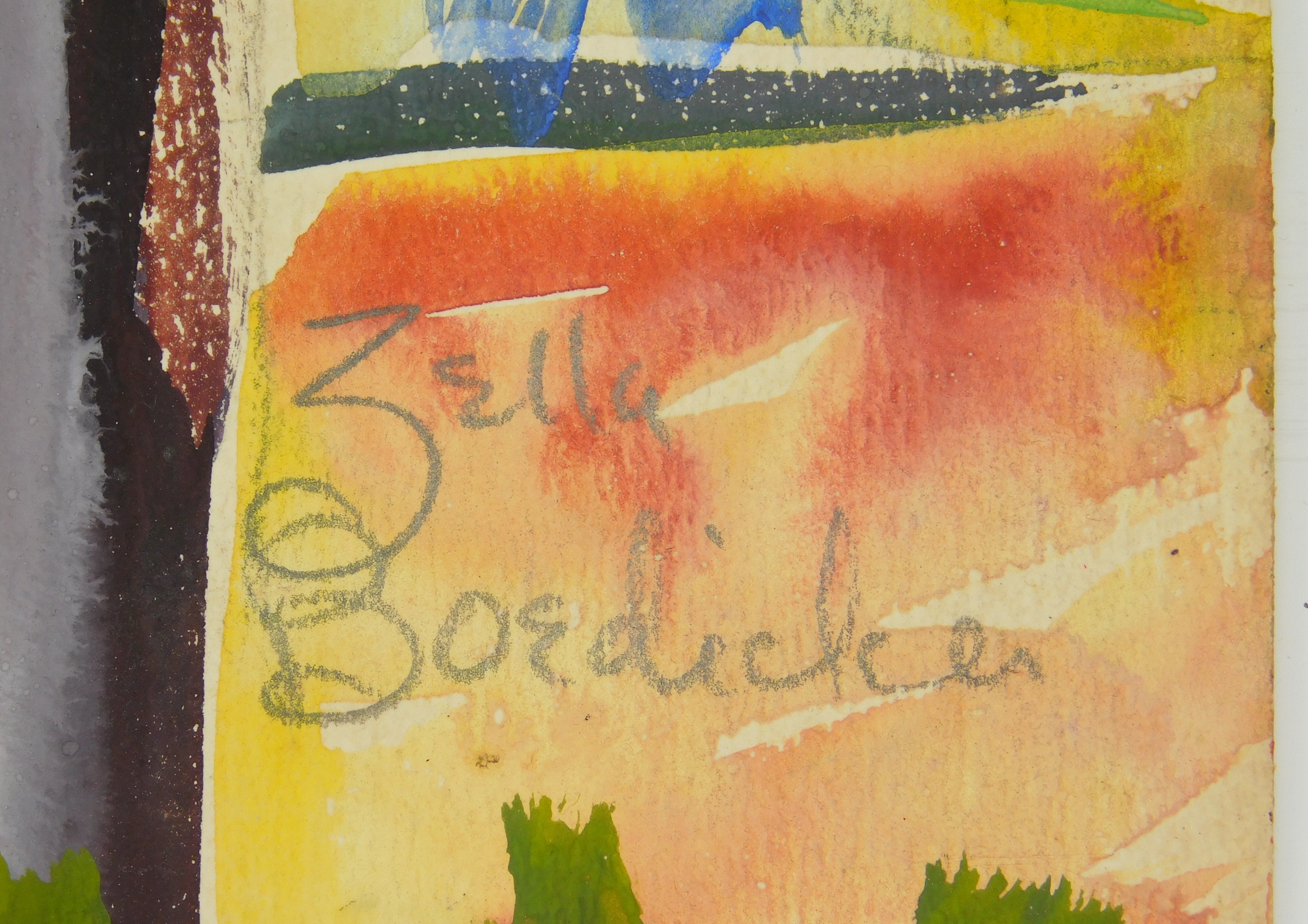 Artwork by Zella Boedicker, Factory Scene, Made of watercolor on paper