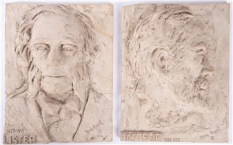 Two Portrait Plaques, Pasteur and Lister - Doris Appel