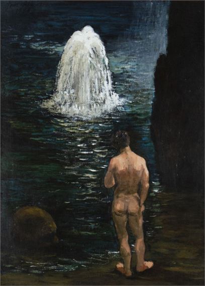 THE FOUNTAIN by Tom Alberts, dated 1988