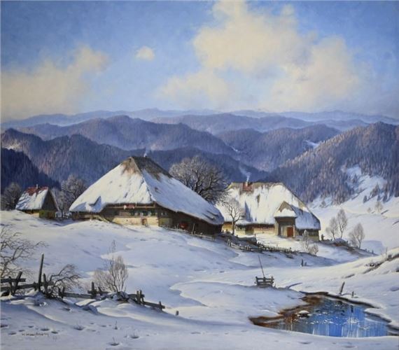 "Winterlicher Schwarzwald" by Karl Hauptmann, 1937